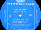 mono BILL EVANS TRIO waltz for debby RIVERSIDE deep grv