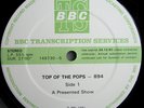BBC TRANSCRIPTION TOP OF THE POPS LP BOWIE POLICE CLIFF