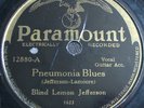 BLIND LEMON JEFFERSON 78  PNEUMONIA BLUES on PARAMOUNT