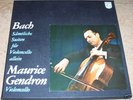 PHILIPS DUTCH 3XLP BOX BACH MAURICE GENDRON(CELLO SOLO)