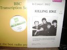 KILLING JOKE RARE TRANSCRIPTION PROGRAMME BBC UK LP '85