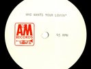 PHIL SPECTOR WHO WANTS YOUR LOVIN' 45 RPM A&M DEMO DISC