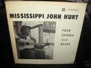 Mississippi John Hurt Folk Songs 1963 PIEDMONT Blues LP