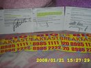 A-HA AUTOGRAPH SIGNED ON BIG BREAKFAST CARDS 8 MAY 2000