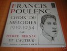 RARE VEGA /FRANCIS  POULENC piano /PIERRE BERNAC singer