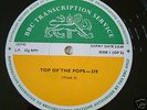BBC TRANSCRIPTION DISC-TOP OF POPS-PINK FLOYD J TULL
