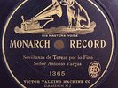 ANTONIO VARGAS Monarch 1365 Spanish Flamenco 78 RPM