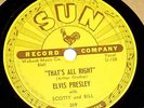 ELVIS PRESLEY THATS ALL RIGHT SUN 209 ORIG 78 RPM RARE