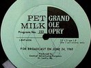 Grand Ole Opry RADIO SHOW Jan 1961 JIM REEVES Pet Milk
