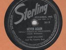 50s COUNTRY  HANK WILLIAMS STERLING  201 VG+/ VG++ RARE