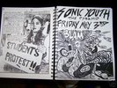 SONIC YOUTH signed BOOK/catalog PETTIBON flyer CLIPPING