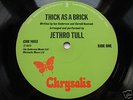JETHRO TULL THICK AS A BRICK UK CHRYSALIS FIRST WHITE i