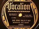 MEMPHIS JUG BAND VOCALION 03081 She Done Sold It Out