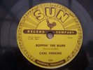 CARL PERKINS BOPPIN' THE BLUES RARE 78 RPM SUN RECORD