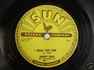 JOHNNY CASH 78 rpm I WALK THE LINE/GET RHYTHM  SUN 241