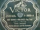 35) 78 RPM CHARLIE JOHNSON and HIS ORCH. VICTOR V-38059