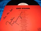 QUEEN ONE VISION FREDDIE MERCURY SIGNED 12