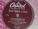 NAT KING COLE 1962 Ramblin Rose 10” 78 RPM Nm BRAZIL