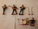 Beatles Figurines; Plastic; circa 1964