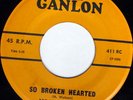 rare Blues 45 MOJO WATSON so broken hearted GANLON