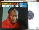 MEMPHIS SLIM LP--BROKEN SOUL BLUES-ULP 1042 AUTOGRAPHED
