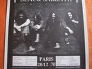 BLACK SABBATH – PARIS 20/12-70 Promo only 