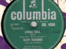 CLIFF RICHARD - Living Doll / Apron Strings 78 rpm disc