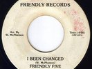 BLACK GOSPEL 45: FRIENDLY FIVE. RARE++++. VG+/++. BMQ.