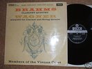 SXL 2297 Wbg ED1 Brahms Clarinet Quintet B minor NM