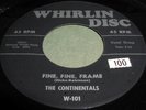 THE CONTINENTALS Great Doo Wop 45 Whirlin Disc NM