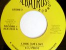 rare Northern Soul 45 LOU PRIDE look out love ALBATROSS