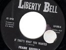 FRANK BEVERLY - IF THAT'S WHAT YOU WANTED-  Northern