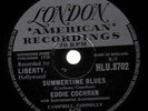 EDDIE COCHRAN 1958 UK LONDON 78 SUMMERTIME BLUES MINT