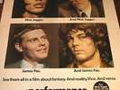 MICK JAGGER Performance rare '70 US Movie Poster STONES