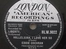 EDDIE COCHRAN - Hallelujah I Love Her So VERY RARE 78rp
