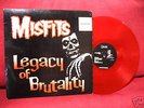 THE MISFITS 'LEGACY OF BRUTALITY' [LP] 1986 RED WAX VG+
