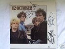 U2 October Vinyl Album Signed Autographed L37670