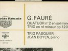 ERATO lp PASQUIER DOYEN FAURE QUATUOR.TRIO
