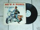 CRYSTALS LP  He's a rebel ' 63 BLUE LBL VG/VG- PHILLES