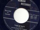 DAVID CLAYTON THOMAS -TAKE ME BACK -CANADA GARAGE 1965