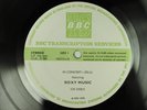 Roxy Music Live In Concert  BBC Transcription disc. 202