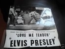 ELVIS PRESLEY  LOVE ME TENDER HMV 4 TRACK EP  V.G. PLUS