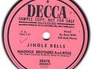 MADDOX BROS & ROSE 1950 Christmas 78 Jingle Bells (EE+)
