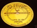 RARE*78 RPM JOHNNY CASH I WALK THE LINE ON SUN  (1672)