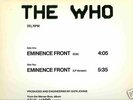 THE WHO - EMINENCE FRONT - 12