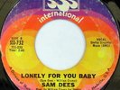 rare Soul 45 SAM DEES lonely for you baby Listen