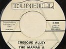 MAMAS & THE PAPAS 45 Creque Alley one-sided promo 7
