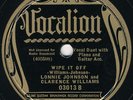 Lonnie Johnson & Clarence Williams on Vocalion - Ex