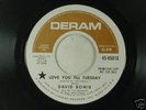 DAVID BOWIE wlp 45 LOVE YOU TILL TUESDAY deram glam