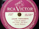 ELVIS PRESLEY 78 RPM ARGENTINA LABELS IN SPANISH